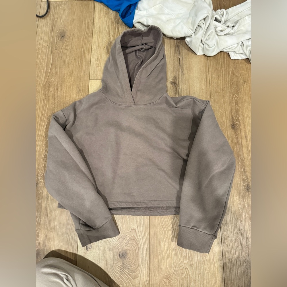 Beyond Yoga Brown Cropped Hoodie Jacket